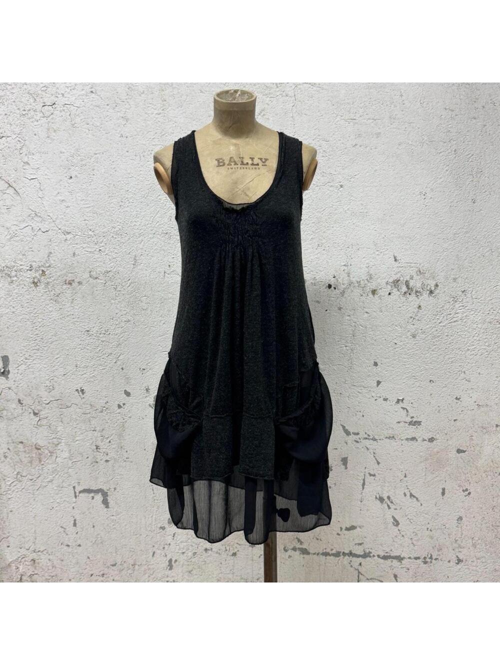 Y2K Vintage Italian Avant-Garde Wool-Blend Mini Dress